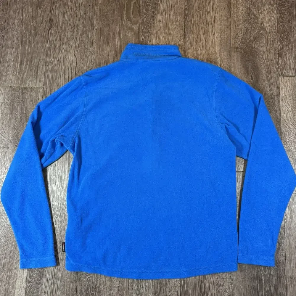 Helly Hansen Fleece Jacket Men Large Blue Full Zip HH Logo Polartec Collar M